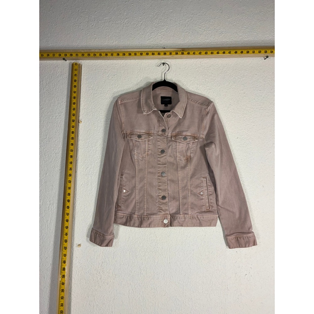 Liverpool‎ Dusty Rose Denim Jacket - M - Button Front Boho Casual Neutral